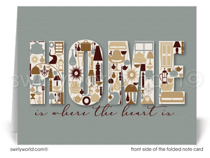 Mid-Century Modern Furniture Thank You Note Cards for Architects, Designers, Realtors.