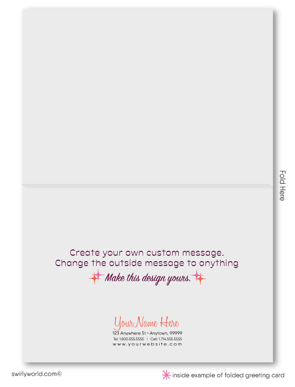 Pink and Orange Retro atomic mid-century modern Eames design pattern for printed thank you note cards.