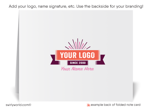 1960's Retro Mid-Century Atomic Modern Design Pattern Thank You Note Cards