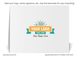 Tiki Atomic Retro Mod Mid-Century Design Pattern Thank You Note Cards