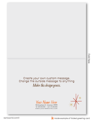 Retro Atomic Mod 1960s Mid-Century Modern Design Thank You Note Cards