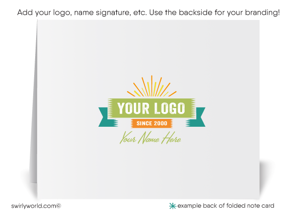 Atomic Retro Mid-Century Modern Design Pattern Thank You Note Cards