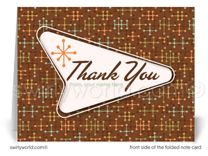 Eames Retro Atomic 1960s Mid-Century Modern Design Thank You Note Cards for Realtors, Architects, Designers.
