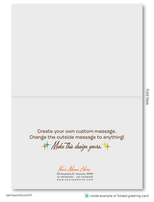 Atomic Retro Modern Mid-Century Pattern Note Card Design