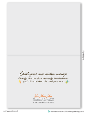 Atomic Retro Modern Mid-Century Pattern Thank You Note Card Design