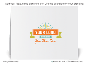 Atomic Retro Modern Mid-Century Pattern Thank You Note Card Design