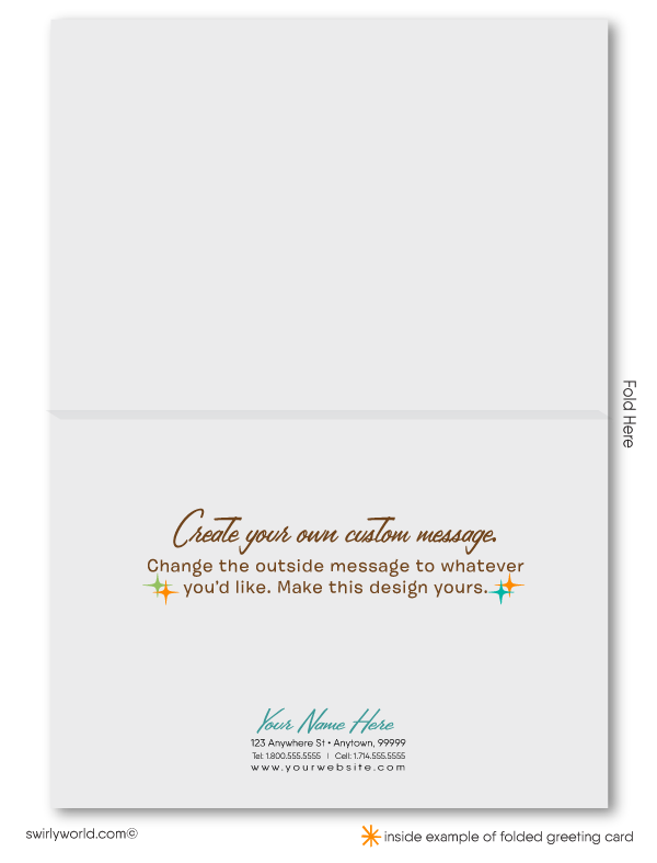 1960s Pattern Mid-Century Modern Retro Mod Thank You Note Cards