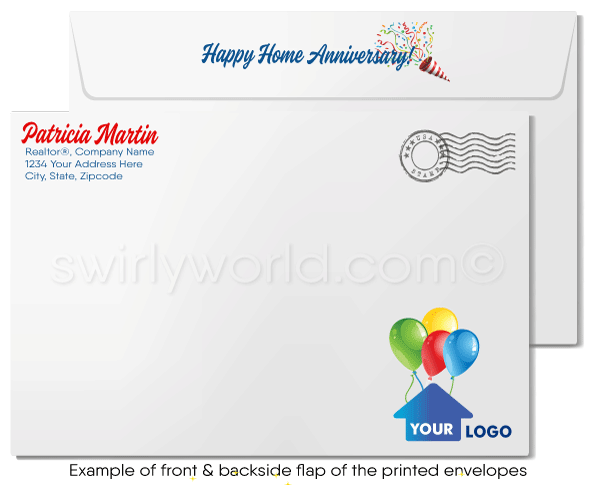 Digital Download Happy Birthday to Your House Anniversary Cards for Realtors®