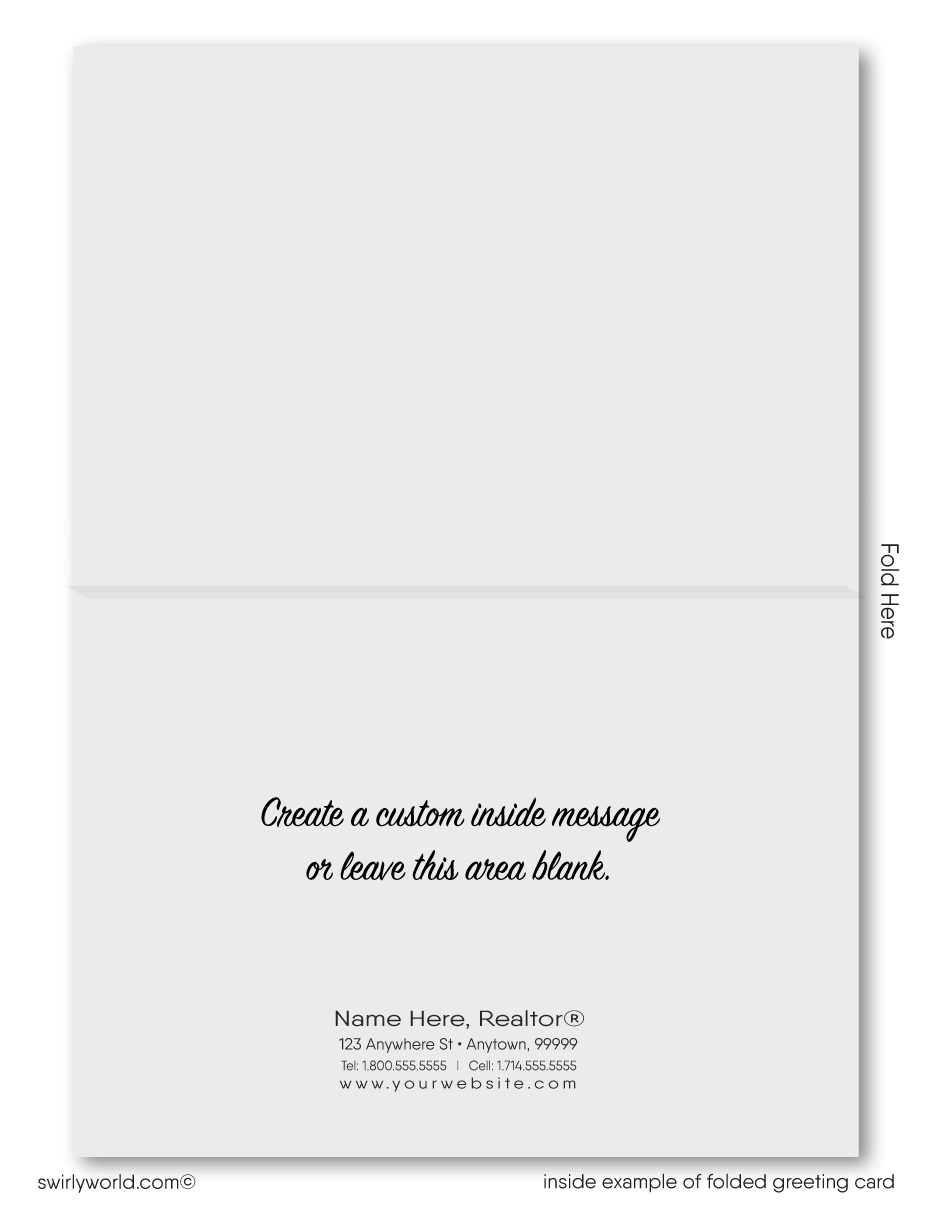 greeting cards for Realtors. Real Estate agents note cards for marketing to clients.