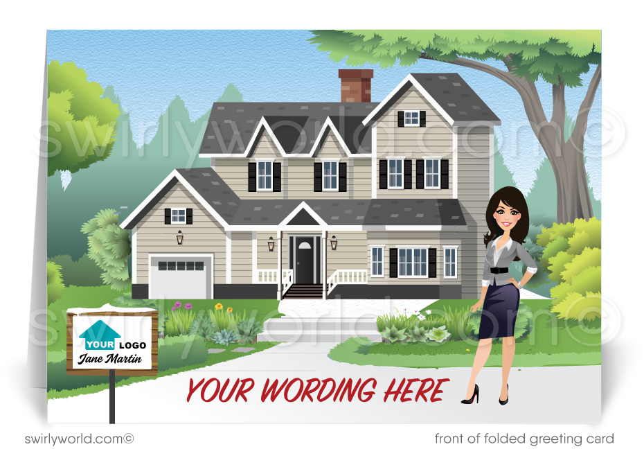 greeting cards for Realtors. Real Estate agents note cards for marketing to clients.