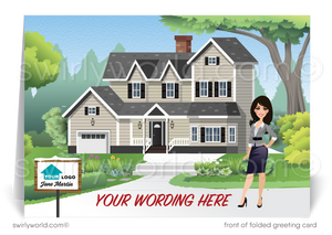 greeting cards for Realtors. Real Estate agents note cards for marketing to clients.