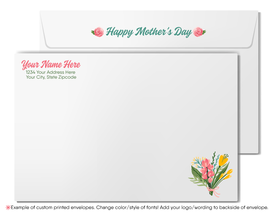 Floral Watercolor Business Happy Mother's Day Cards for Clients