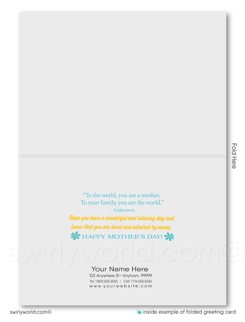 Beautiful business happy Mother's Day cards for customers.