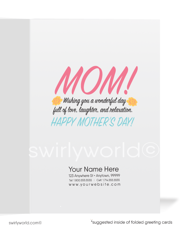Cute Happy Mother's Day Greeting Cards for Business Customers
