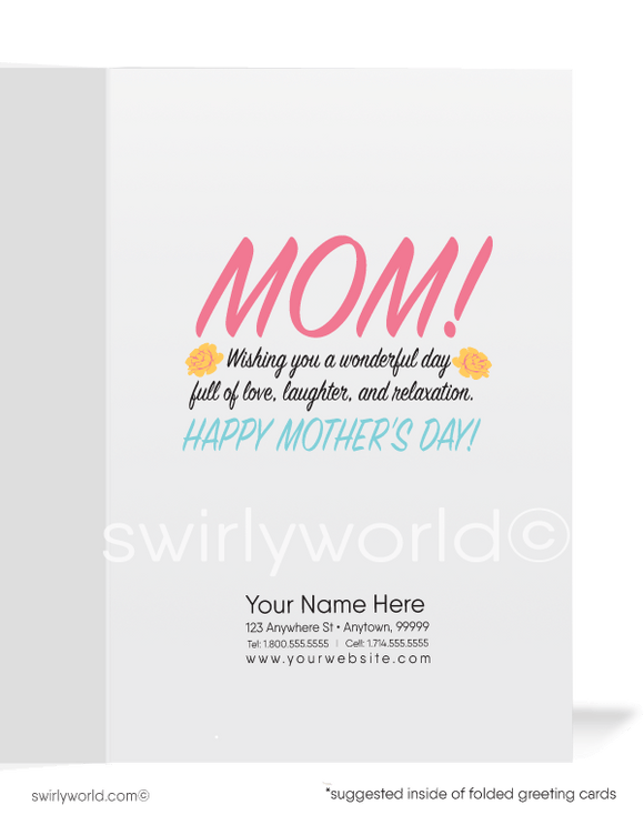 Cute Happy Mother's Day Greeting Cards for Business Customers