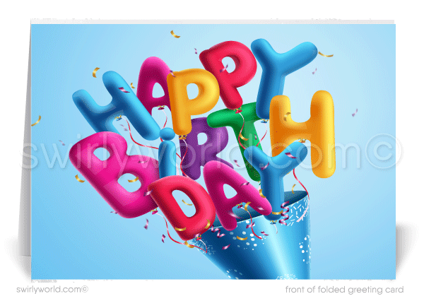 Corporate Company Business Professional Happy Birthday Cards for Customers.