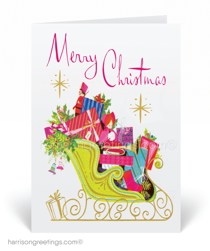 Mid Century Modern 1950's Vintage Holiday Cards