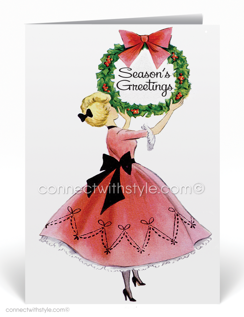 1950s Vintage Christmas Holiday Cards for Women