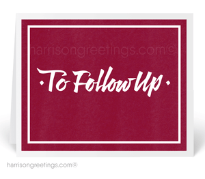 To Follow Up Sales Prospecting Client Cards