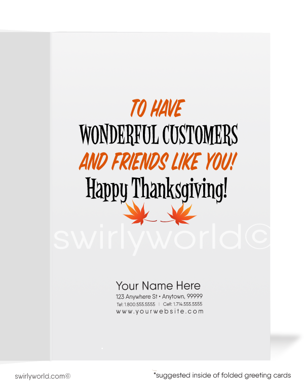 Cheerful Turkey: Business Thanksgiving Greeting Cards for Clients with a Humorous Touch