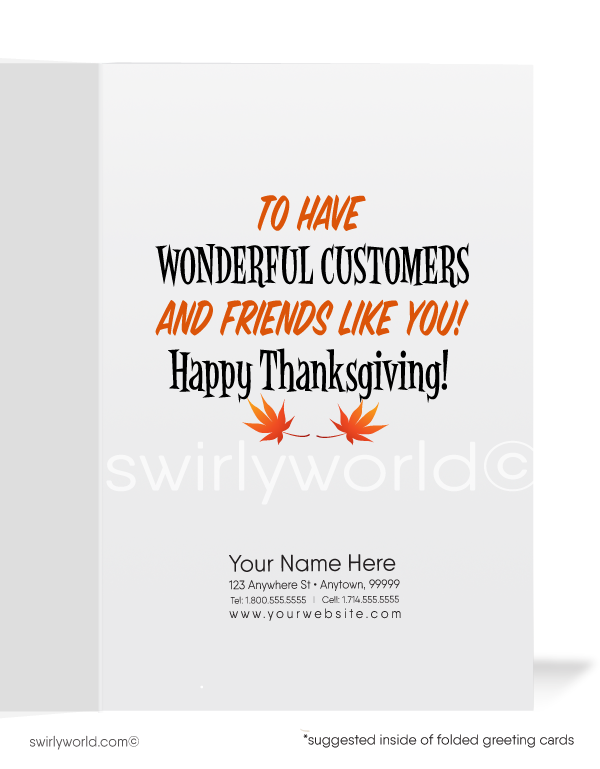 Cheerful Turkey Delight: Business Thanksgiving Greeting Cards for Clients with a Humorous Touch