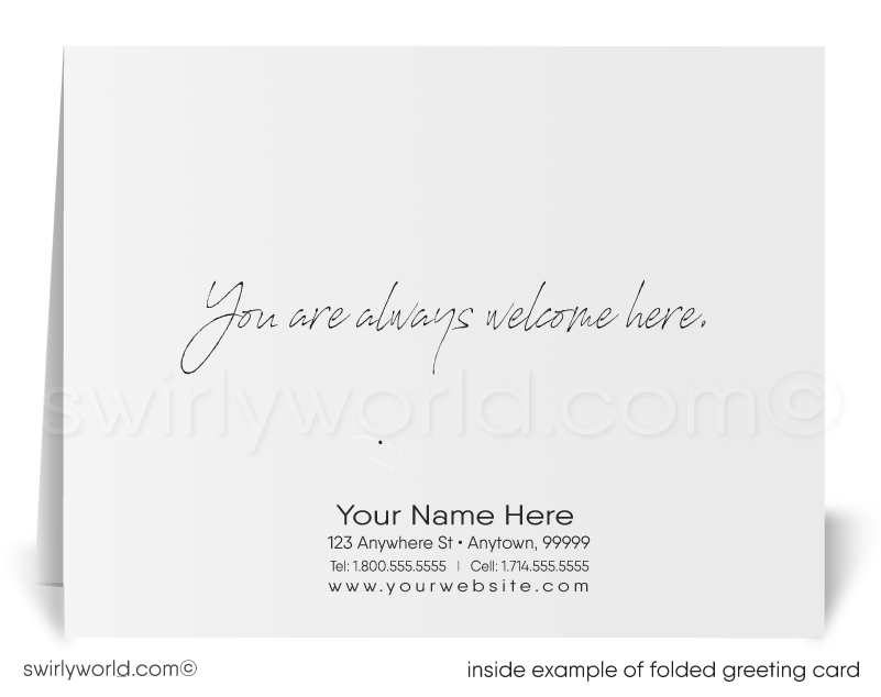 Thank You For Worshiping With Us Welcome Visitors Note Cards - swirly ...