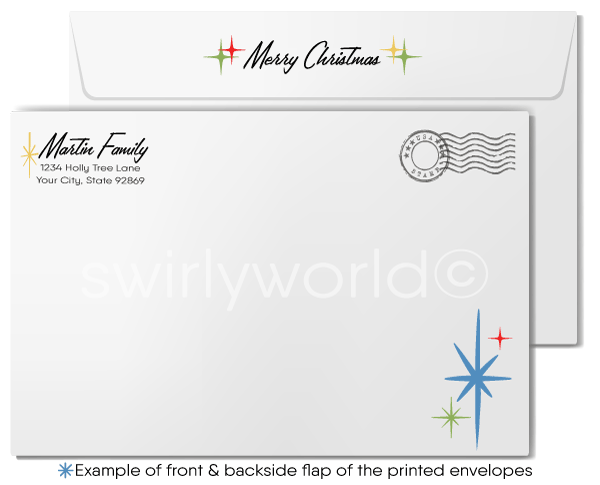 Vintage 1960s Mid-Century Modern "Three Kings" Christmas Card – Iconic Religious MCM Design