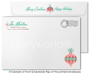 1960s Scandinavian Mid-Century Atomic Mobile Holiday Card with Retro Starbursts