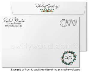 Retro Modern Whimsical Home Interior Holiday Cards for Real Estate Agents