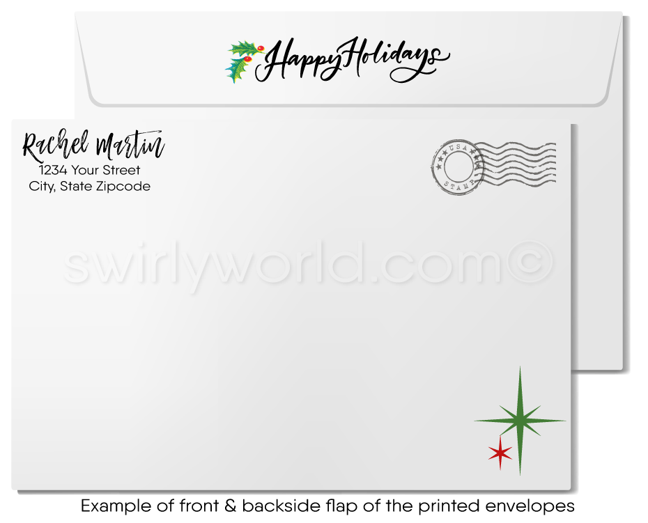 Storefront Commercial Building Real Estate Christmas Realtor Holiday Cards