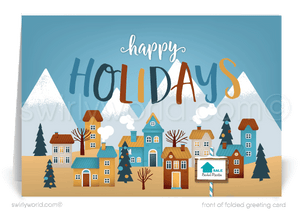 Desert Arizona Merry Christmas holiday greeting cards for clients from Realtors, Real Estate Agent.