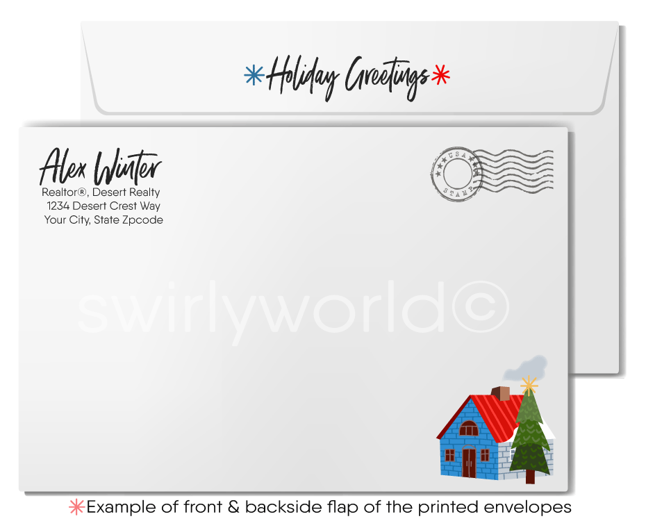 Happy Holidays Merry Christmas Greeting Cards for Realtors® 
