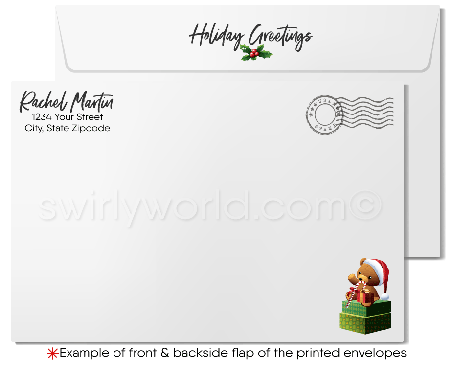 Old Fashioned Santa Claus Merry Christmas Holiday Cards