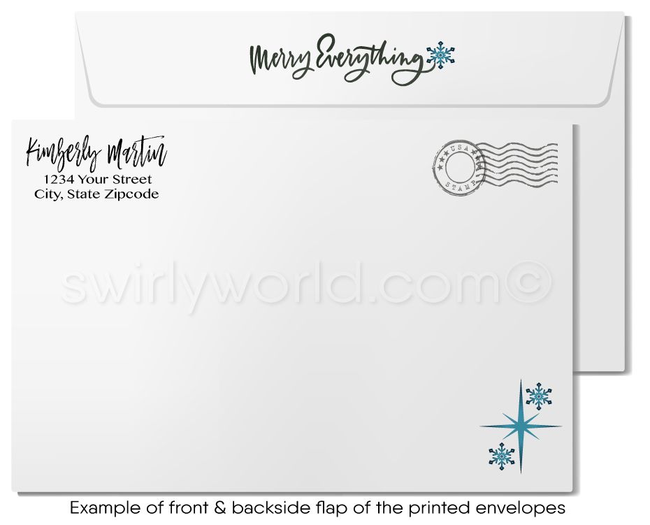 Decorated Christmas Houses Neighborhood Realtor Holiday Christmas Cards