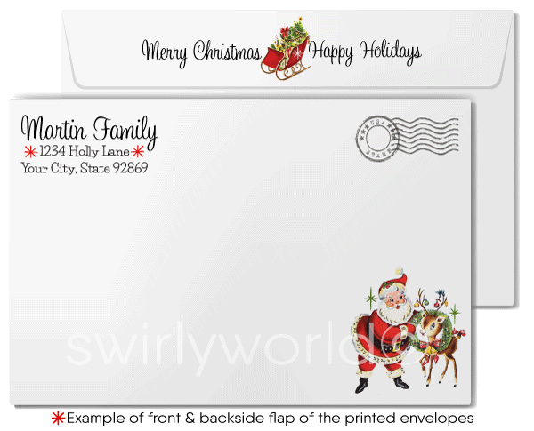 Vintage Kitschy Angels 1950s Mid-Century Retro Merry Christmas Cards