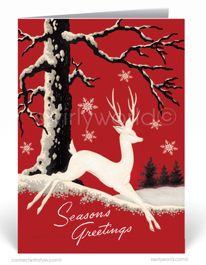 1950s Retro Mid-Century Modern Vintage Christmas Holiday Cards