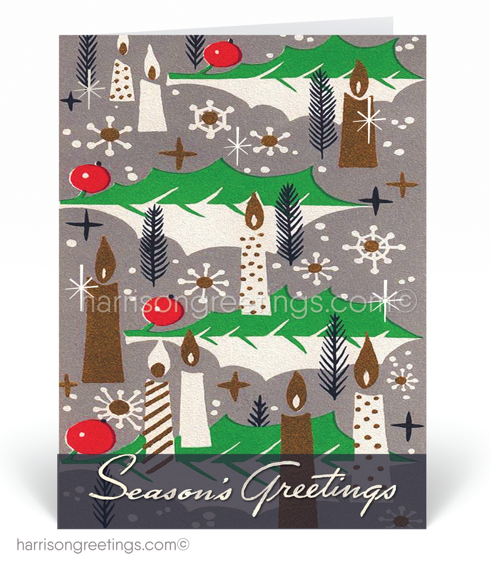 1950s Mid Century Modern Vintage Holiday Cards