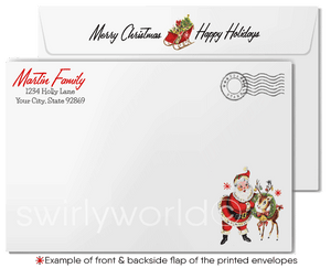 Vintage Christmas Cards – 1950s Holiday Cards with Retro Starburst Design