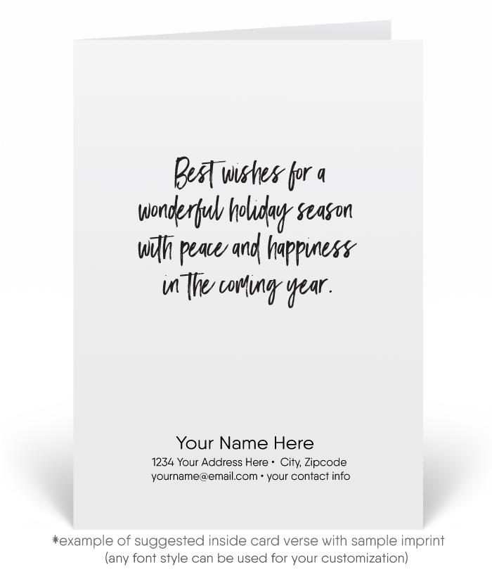 Retro Vintage Watercolor Holiday Christmas Cards