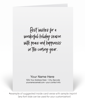 Retro Vintage Watercolor Holiday Christmas Cards