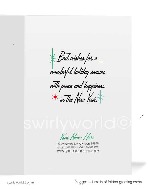 Step back in time with a vintage Art Deco Christmas card featuring a cozy fireplace, festive tree, and timeless charm. Perfect for holiday nostalgia lovers!

