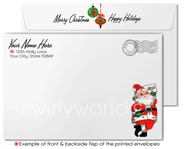 1950s Mid-Century Retro Modern Vintage Christmas Holiday Cards for Women