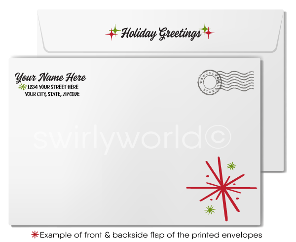 Traditional Business Customer Corporate Christmas Holiday Greeting Cards