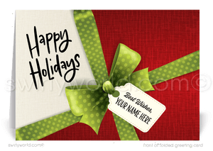 Traditional Business Customer Corporate Christmas Holiday Greeting Cards.