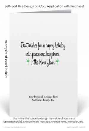 Retro Modern Home Realtor Christmas Holiday Cards