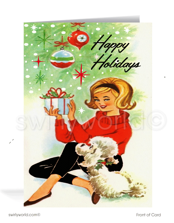 1960s Retro Vintage Mid-Century Christmas Holiday Cards for Women