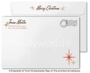 Vintage 1960s "Three Kings" Christmas Card with Mid-Century Religious Star Design