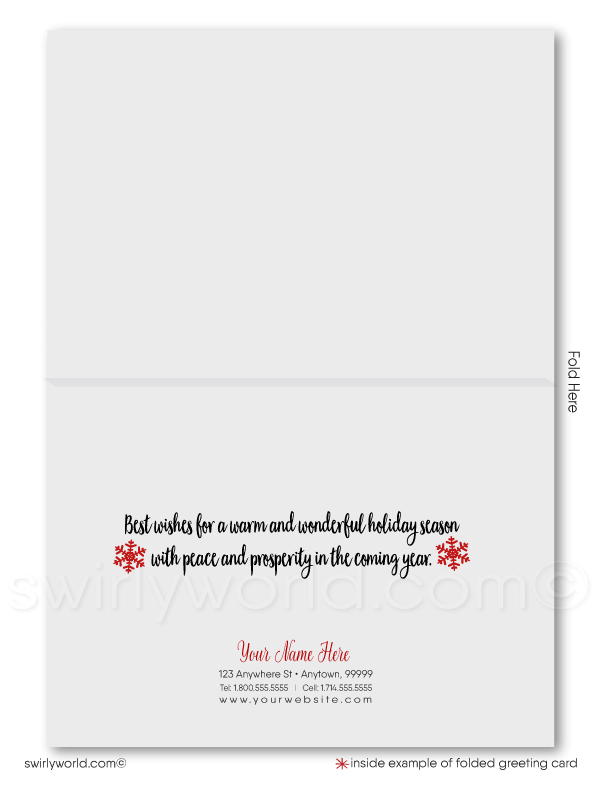 Professional Client Merry Christmas Happy Holidays Greeting Cards For Business