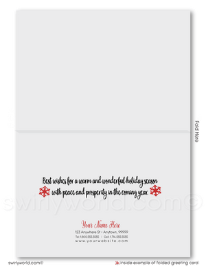 Professional Client Merry Christmas Happy Holidays Greeting Cards For Business