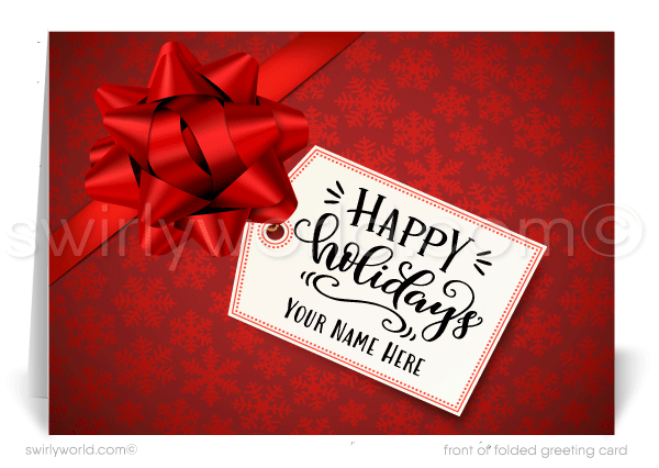Professional Client Merry Christmas Happy Holidays Greeting Cards For Business